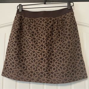 Leona by Lauren Leonard Brown Lace Skirt Size: 4